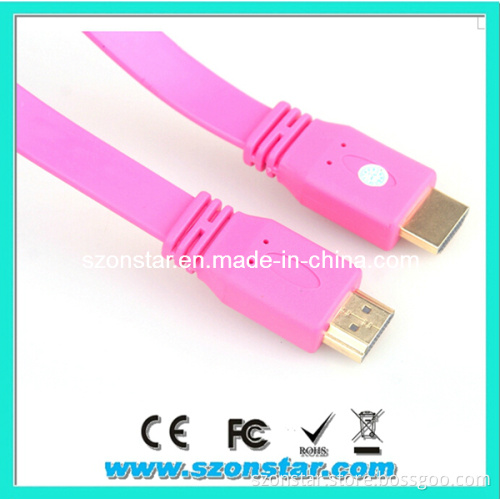Flat PVC Jacket 1.4V 1080P HDMI Cable